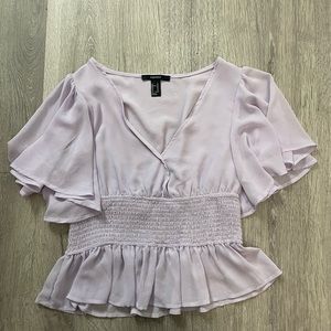 light purple forever 21 flowy shirt